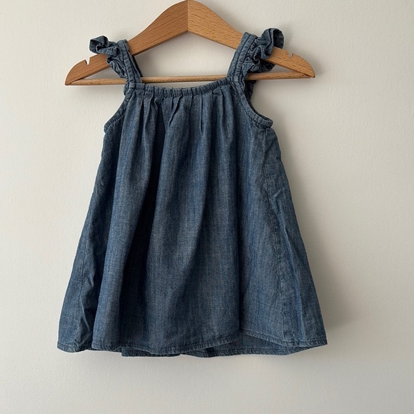 Pink Cardigan and Blue Dress Set - Picture 3 of 4